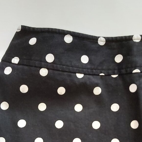 SKIRT RAFAELLA LABEL. WHITE POLKA DOTS/BLACK BACKGROUND. NEW/NO TAGS. SIZE 10 - Picture 3 of 6